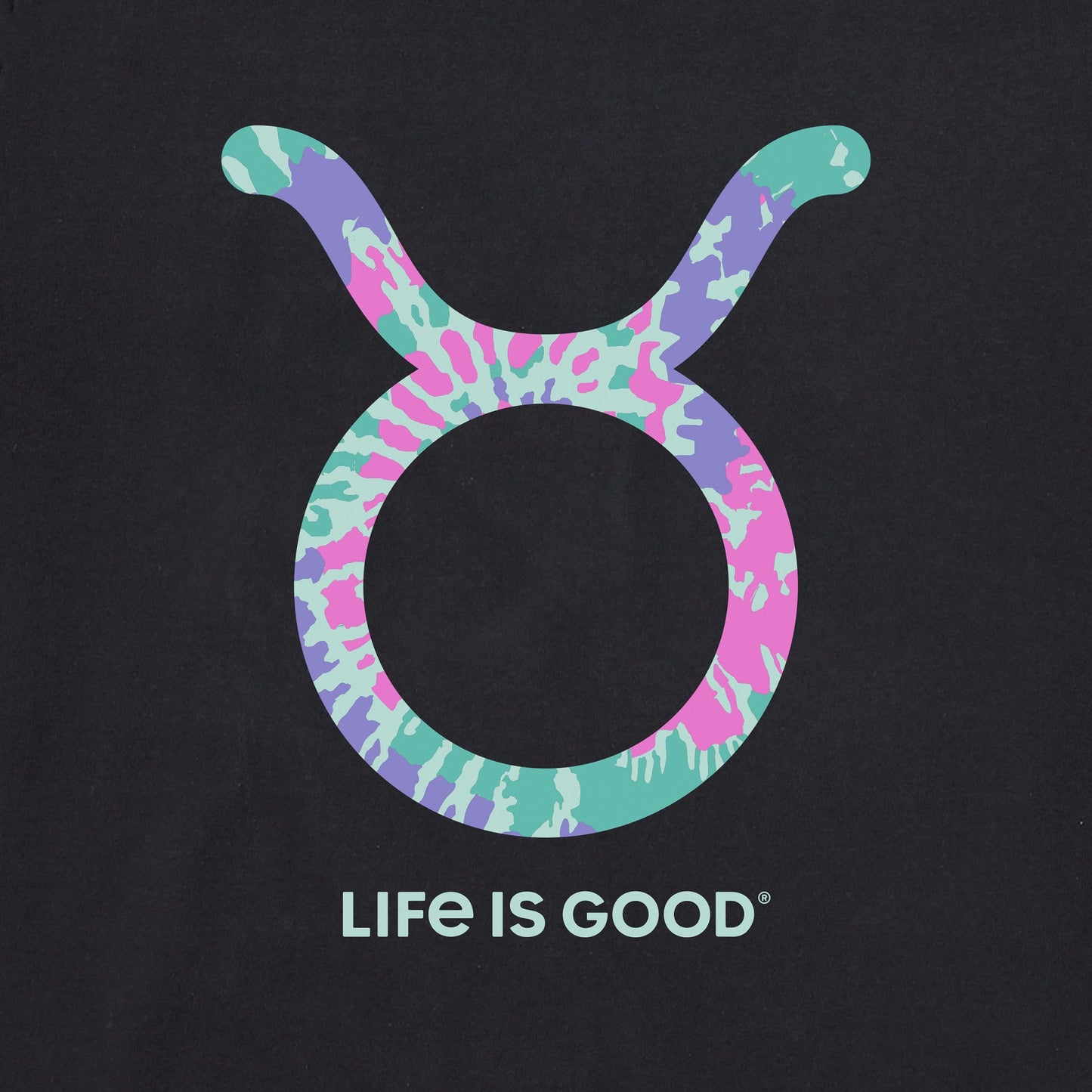 Men's Taurus Sign Tie Dye Short Sleeve Crusher Tee