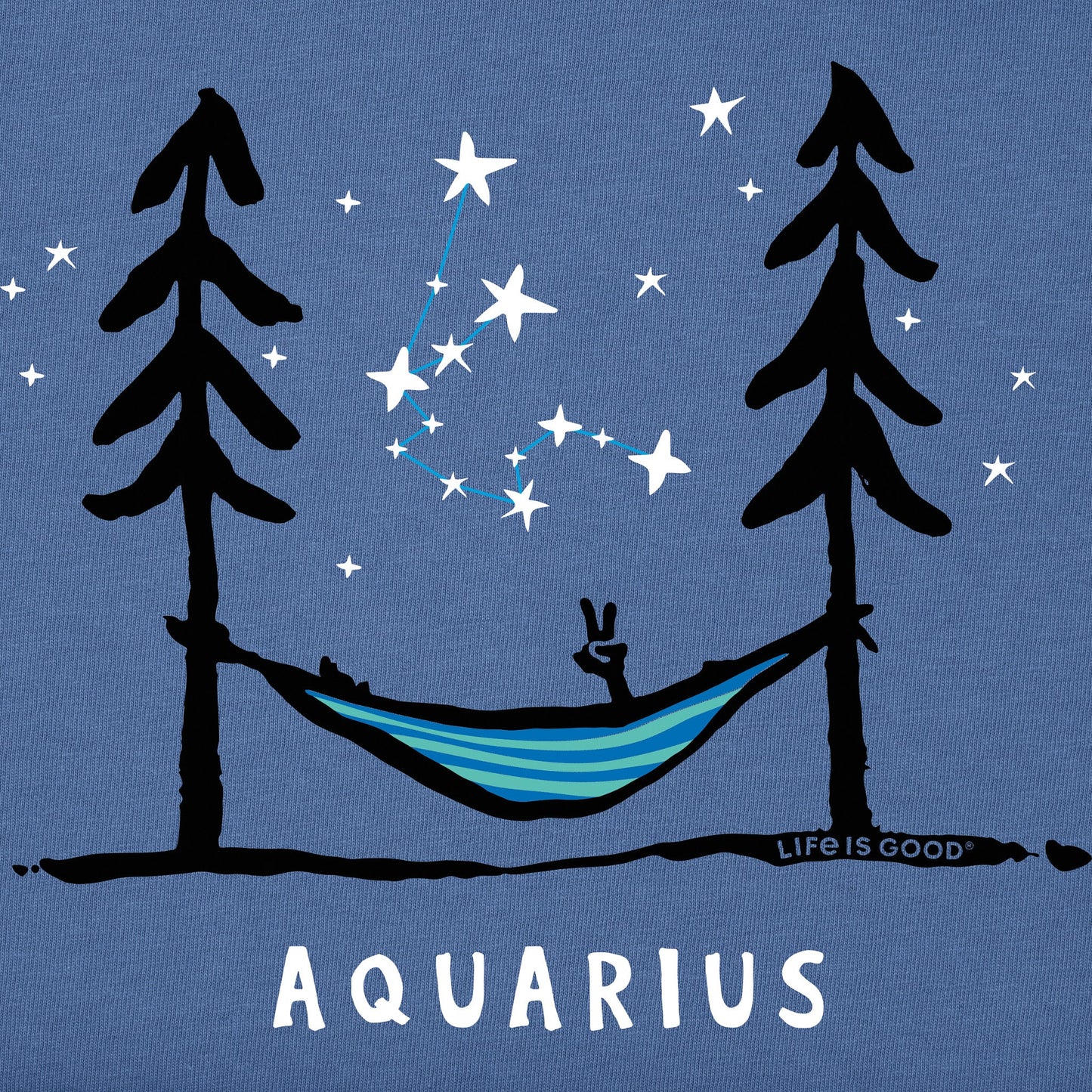 Women's Zodiac Hammock Aquarius Short Sleeve Crusher Tee