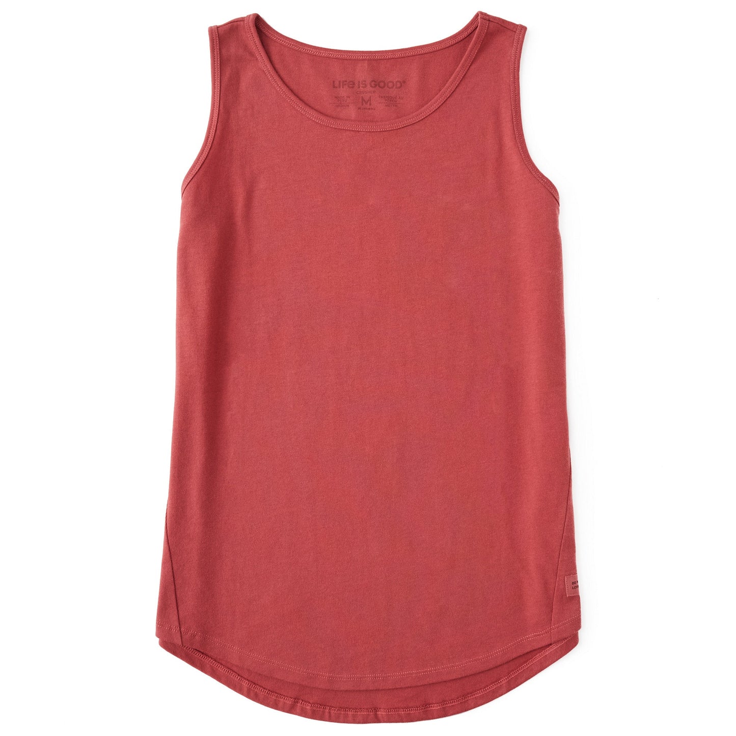 Women's Solid Sleeveless High-Low Crusher Tank