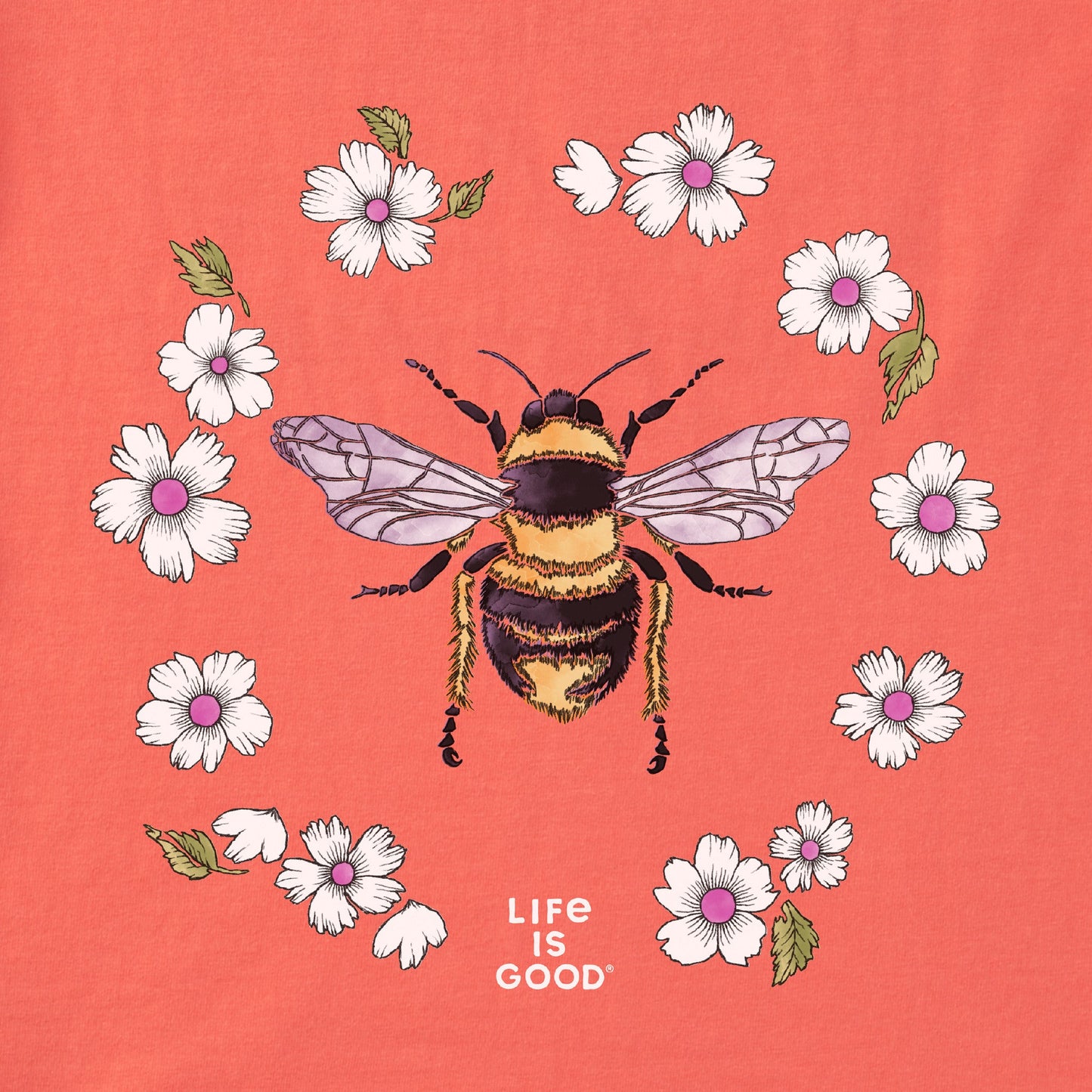 Women's Flowerbee Short Sleeve Vee