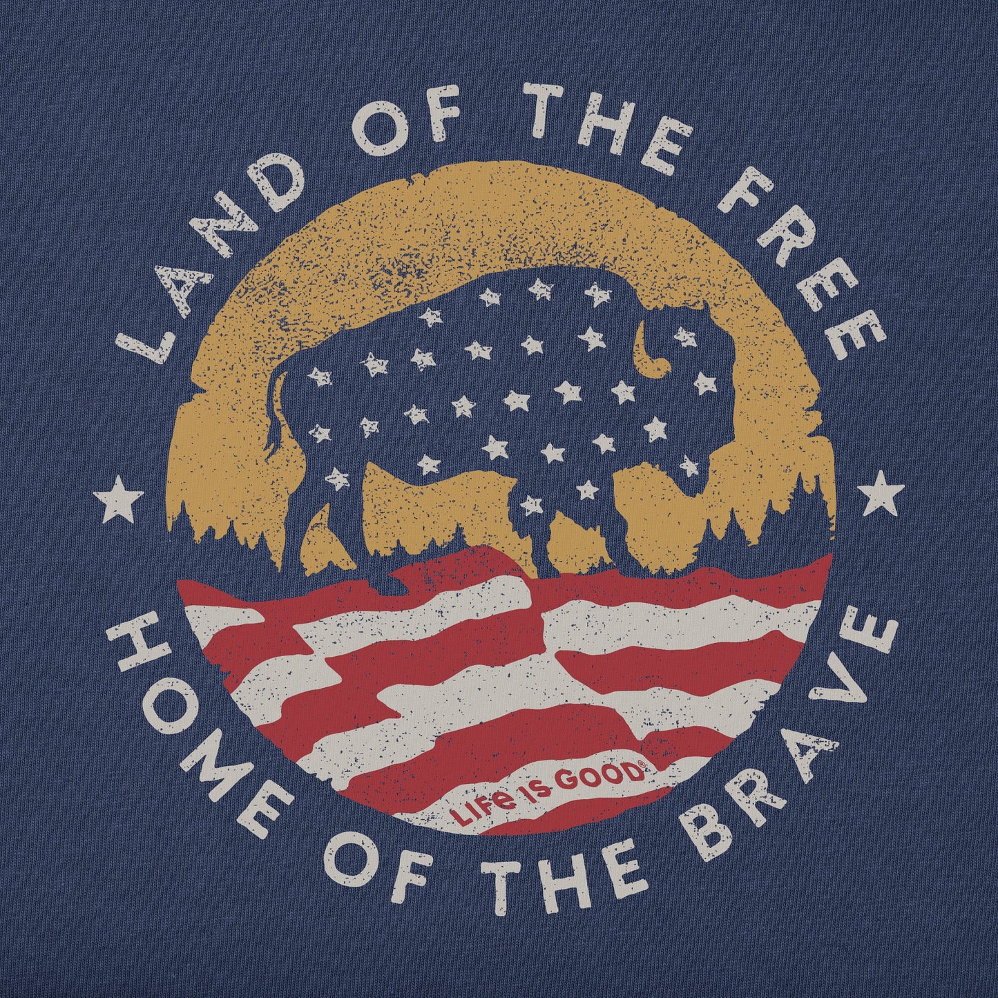 Men's Brave Bison Short Sleeve Crusher Tee