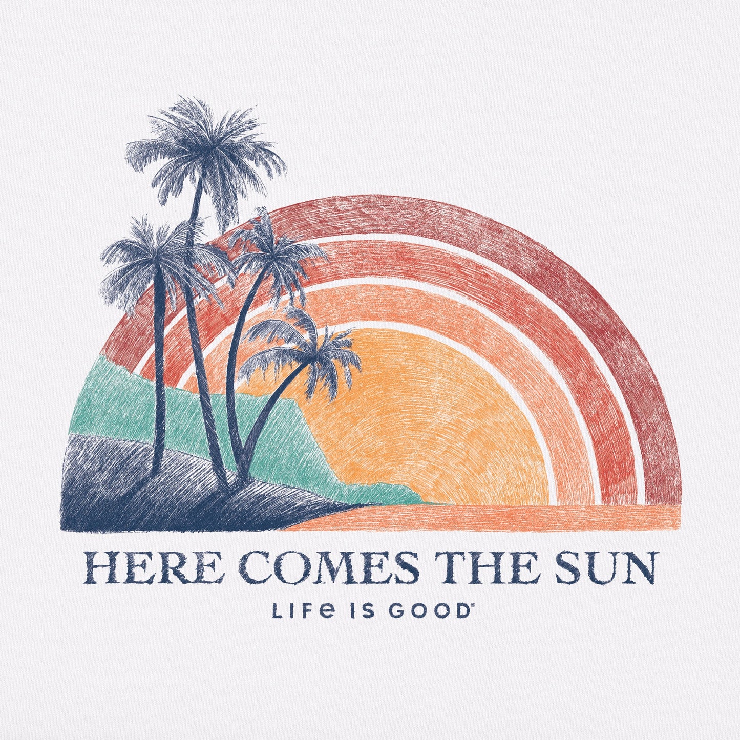 Women's Here Comes The Sun Rainbow Simply True Fleece Hoodie