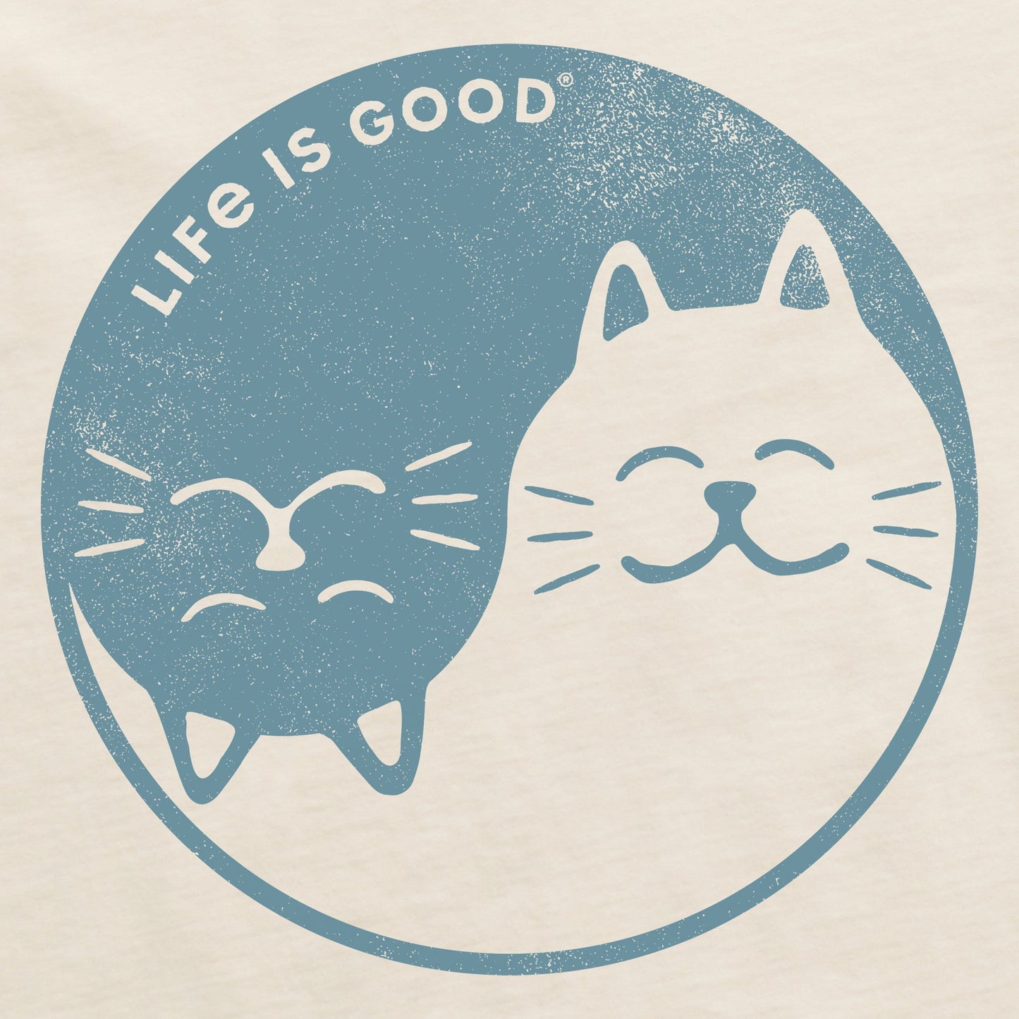 Women's Cat Yin and Yang Short Sleeve Crusher Tee