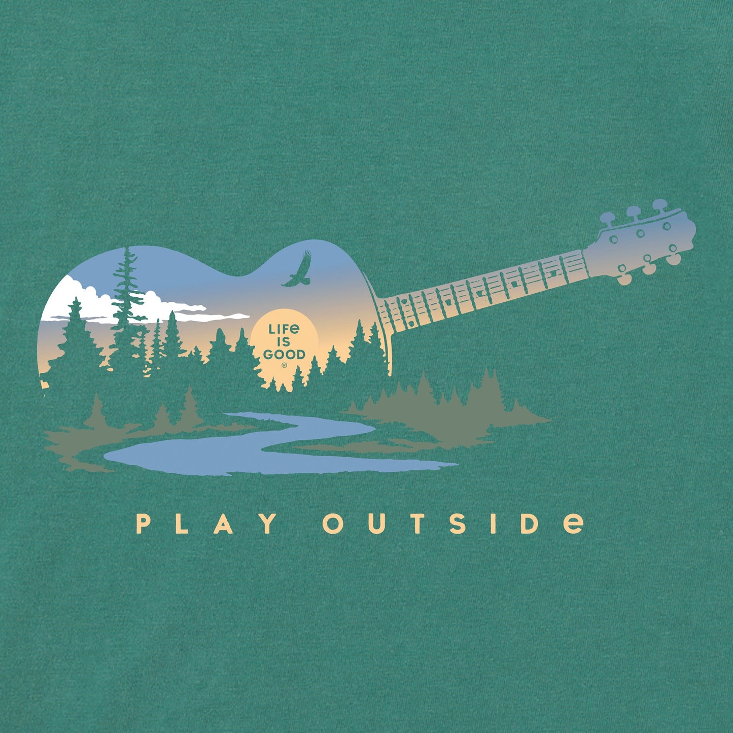 Men's Play Outside Guitar Short Sleeve Crusher Tee
