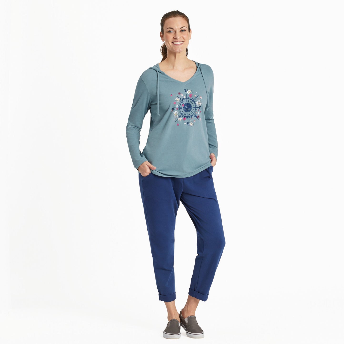 Women's Beauty in All Directions Long Sleeve Crusher-LITE Hooded Tee