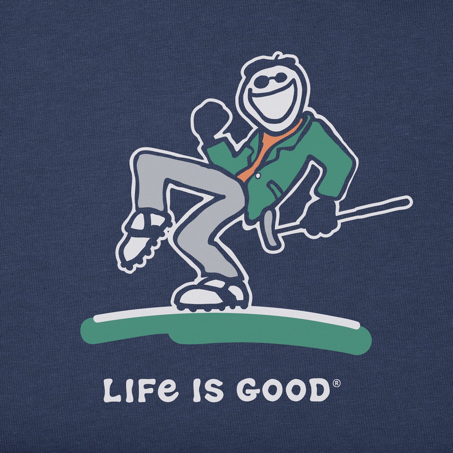 Men's Green Pump Putt Jake Short Sleeve Crusher Tee