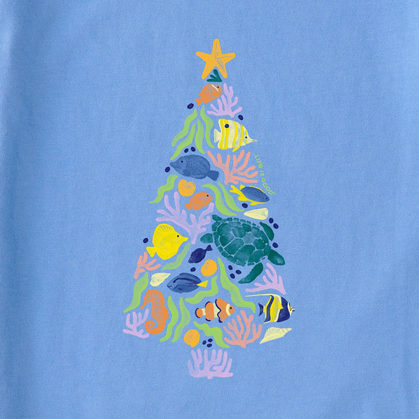 Women's Fishmas Tree Short Sleeve Crusher Tee