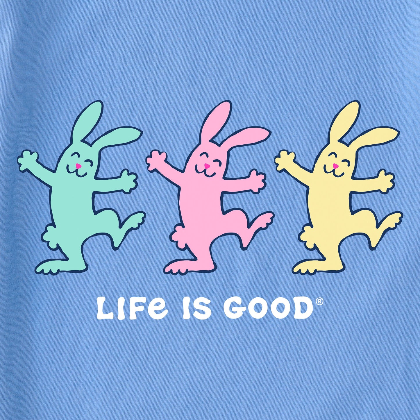 Women's Happy Bunnies Short Sleeve Crusher Vee