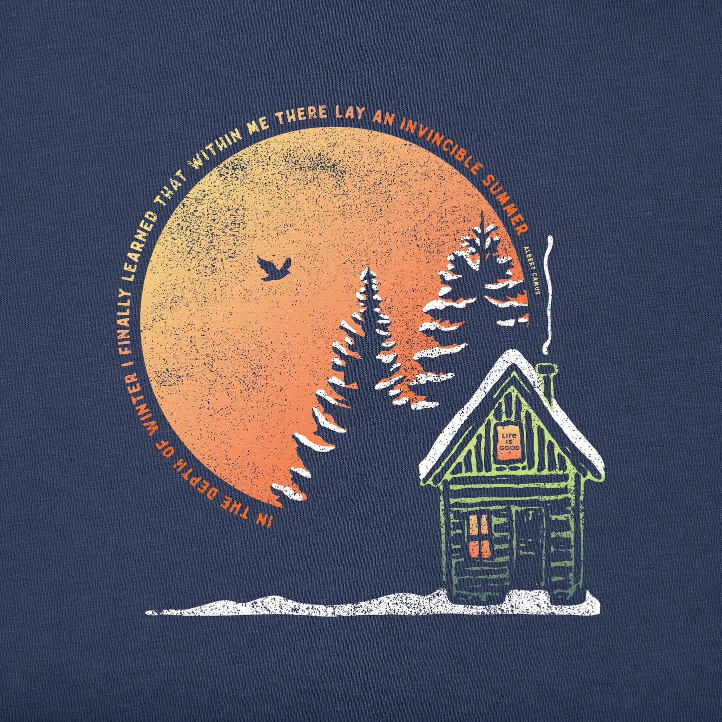 Women's Cabin Landscape Depth of Winter Long Sleeve Crusher Tee