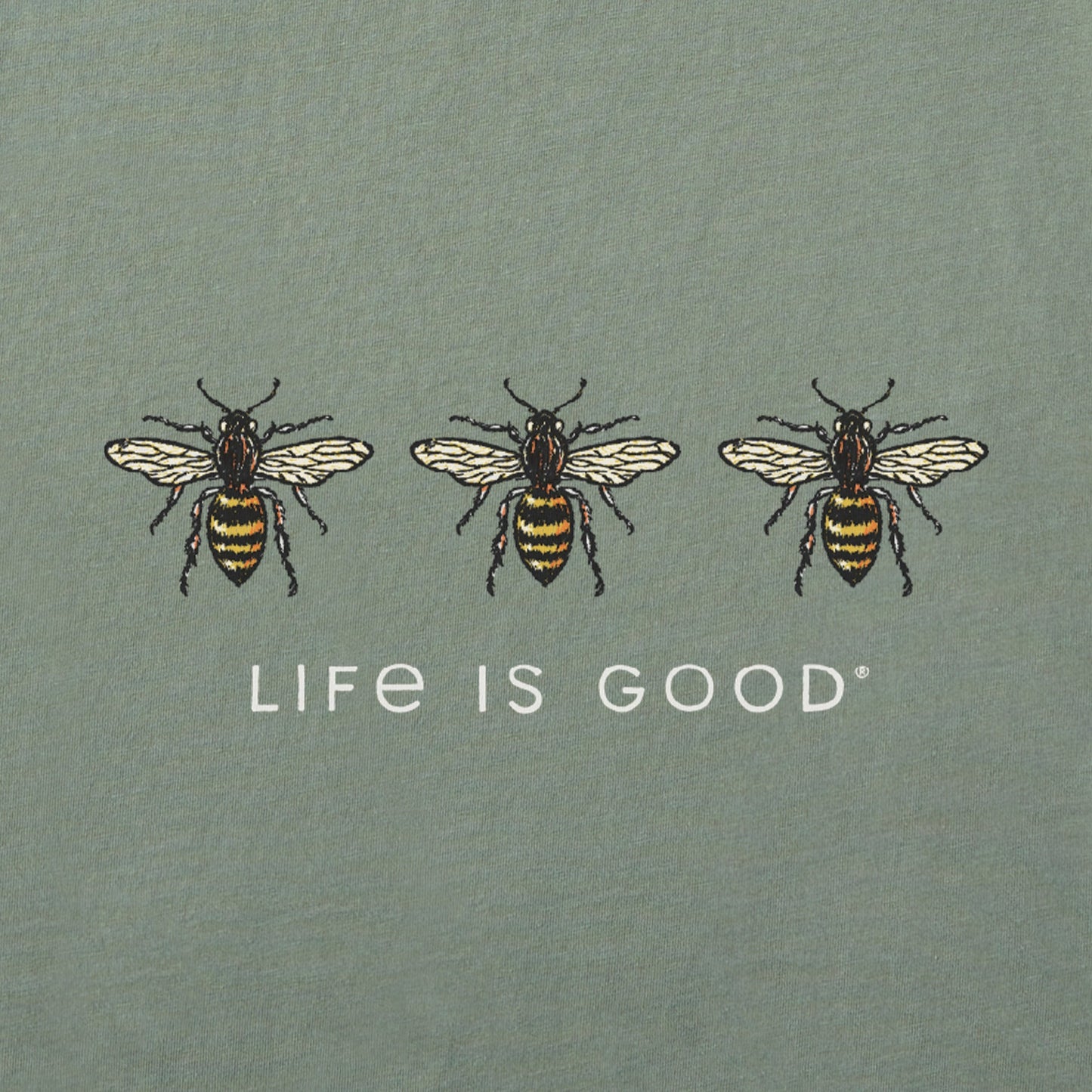 Men's Three Sketchy Bees Short Sleeve Crusher Tee