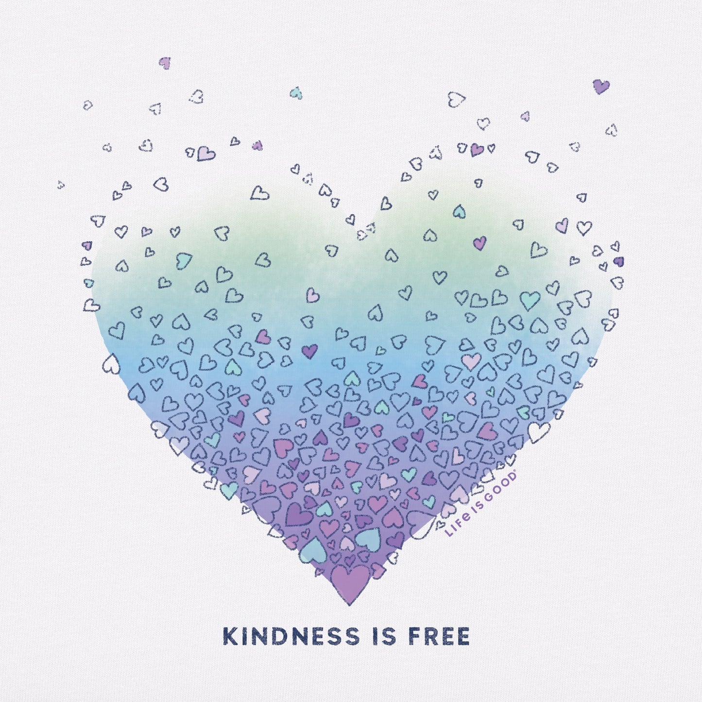 Women's Kindness is Free Evaporating Heart Simply True Fleece Hoodie