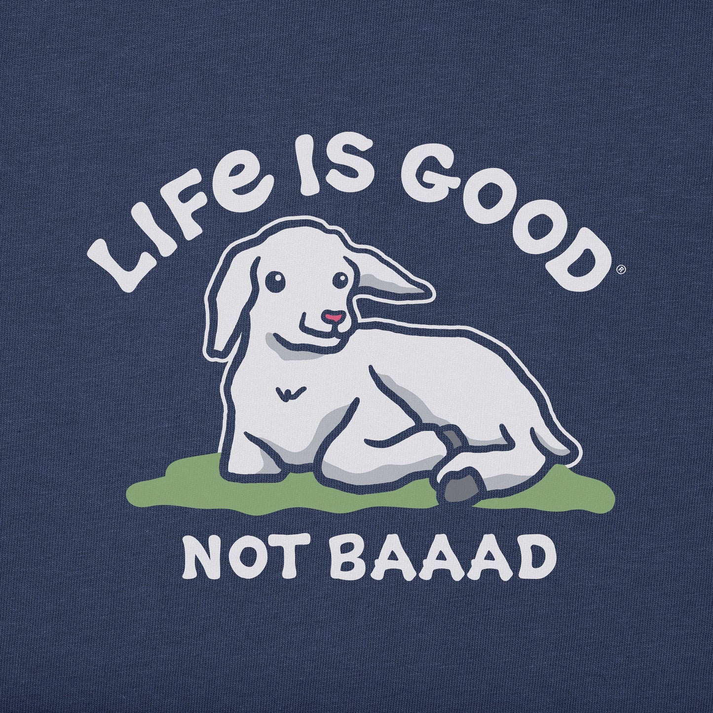 Men's Not Baaad Baby Goat Short Sleeve Crusher Tee