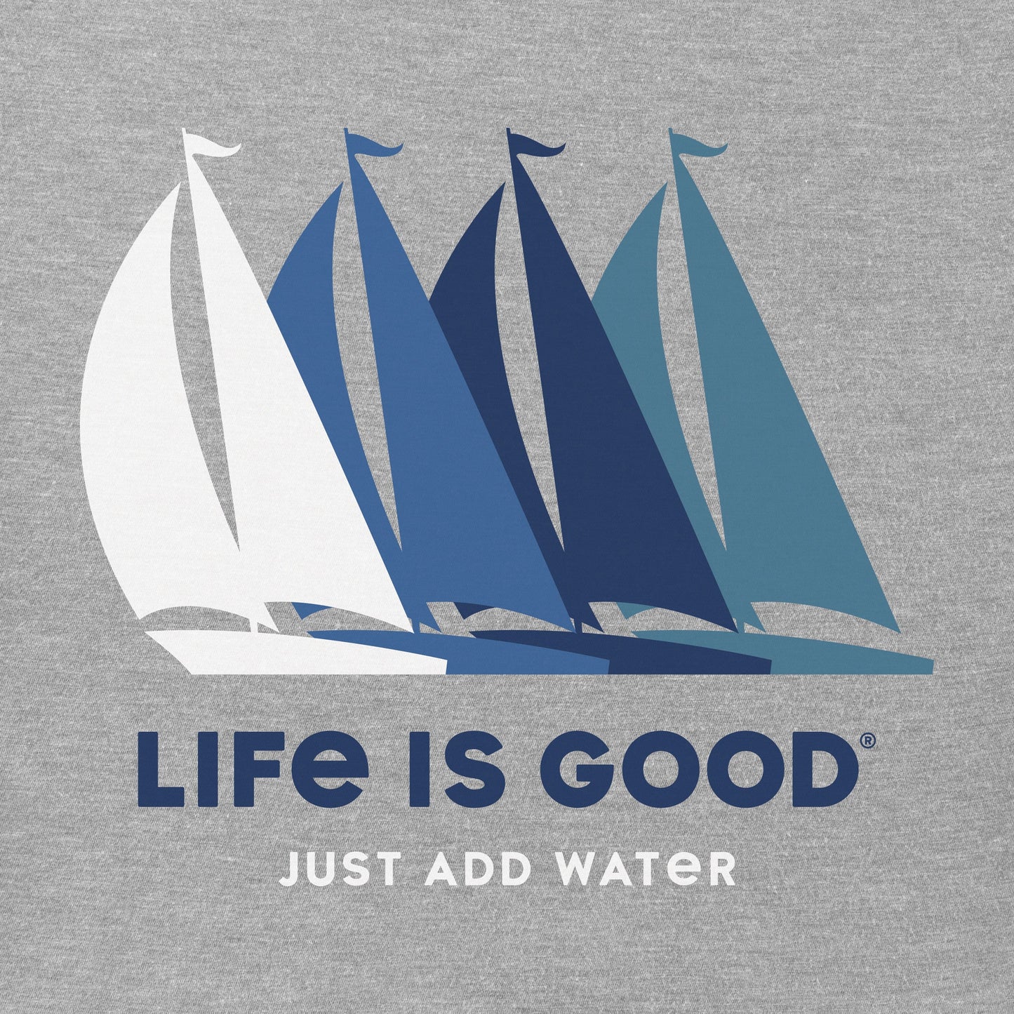 Men's Just Add Water Sailboats Short Sleeve Crusher Tee