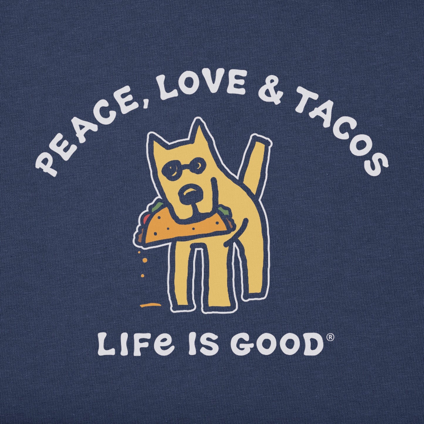 Men's Rocket Peace Love and Tacos Short Sleeve Crusher Tee