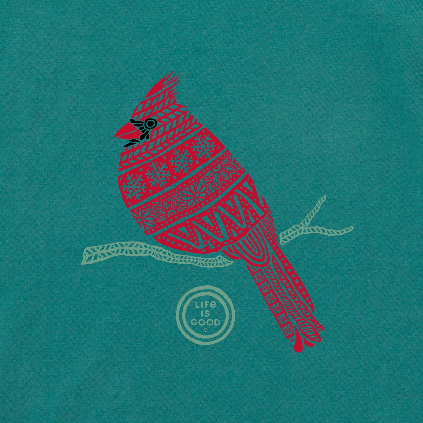 Women's Tribal Cardinal Long Sleeve Crusher Vee