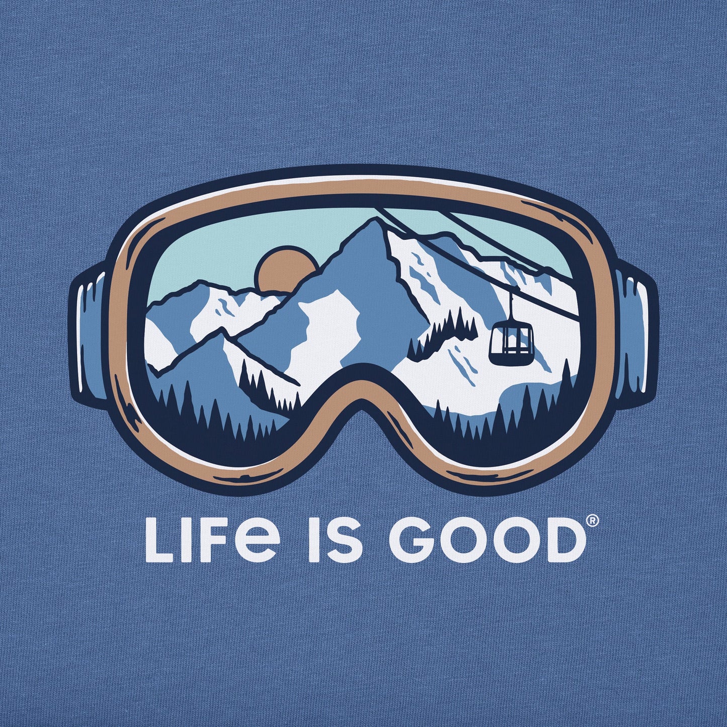 Women's Ski Goggle Landscape Long Sleeve Crusher Vee