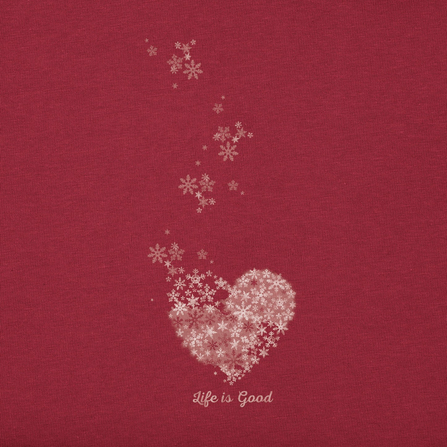 Women's Floating Hearts Long Sleeve Crusher Vee