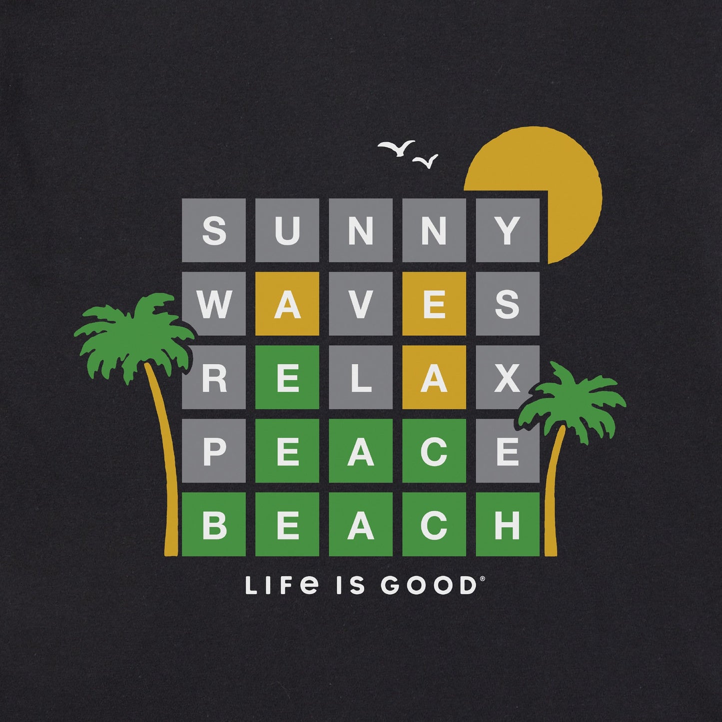 Men's Beach Word Game Short Sleeve Tee