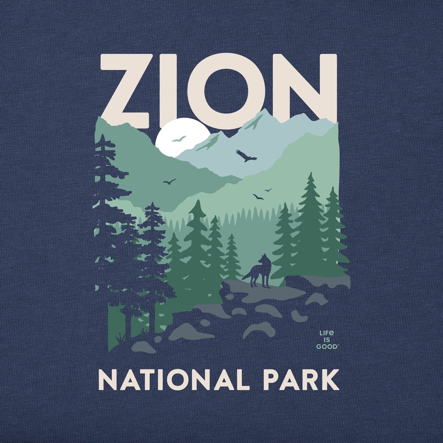 Men's Zion Wolf Short Sleeve Crusher Tee