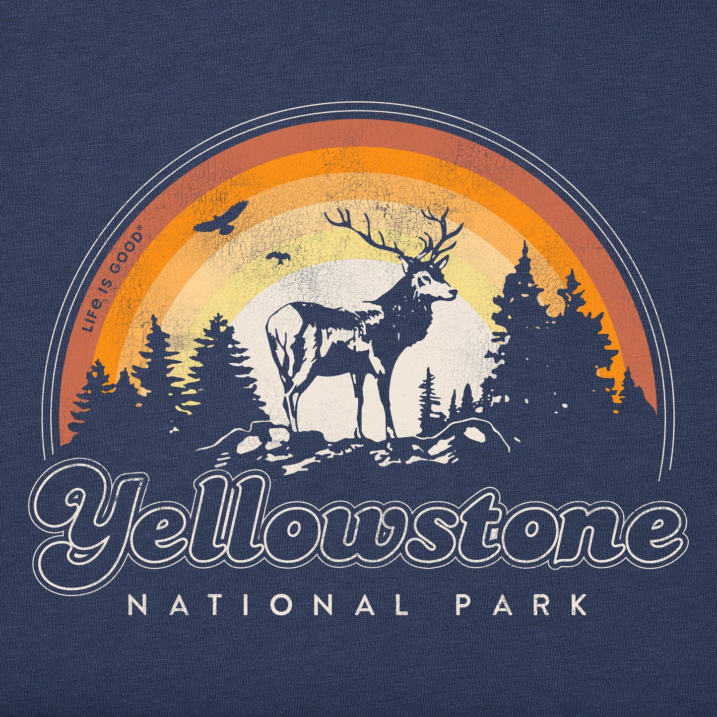 Women's Yellowstone National Park Buck Short Sleeve Crusher Tee