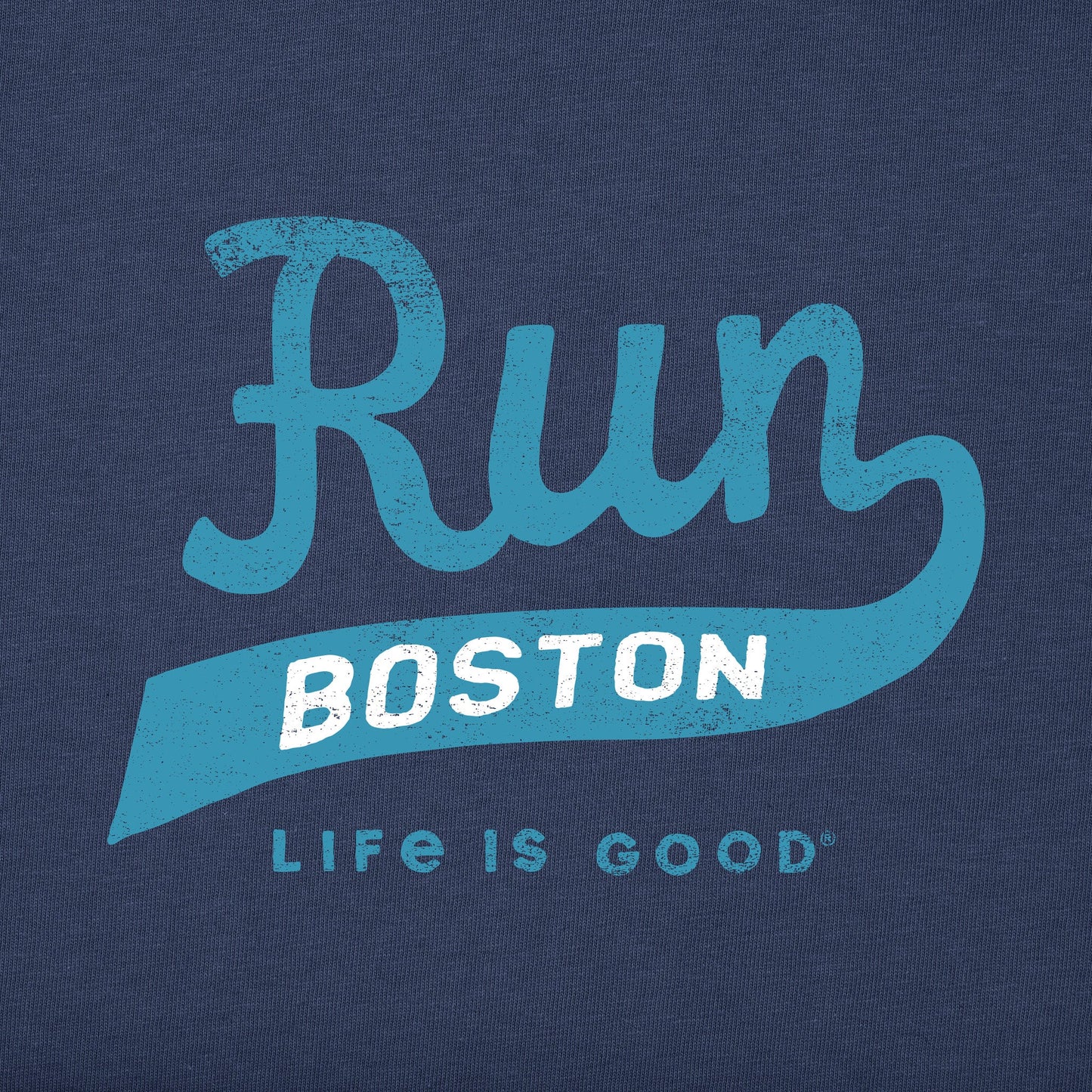 Men's Run Boston Ball Yard Script Short Sleeve Crusher Tee