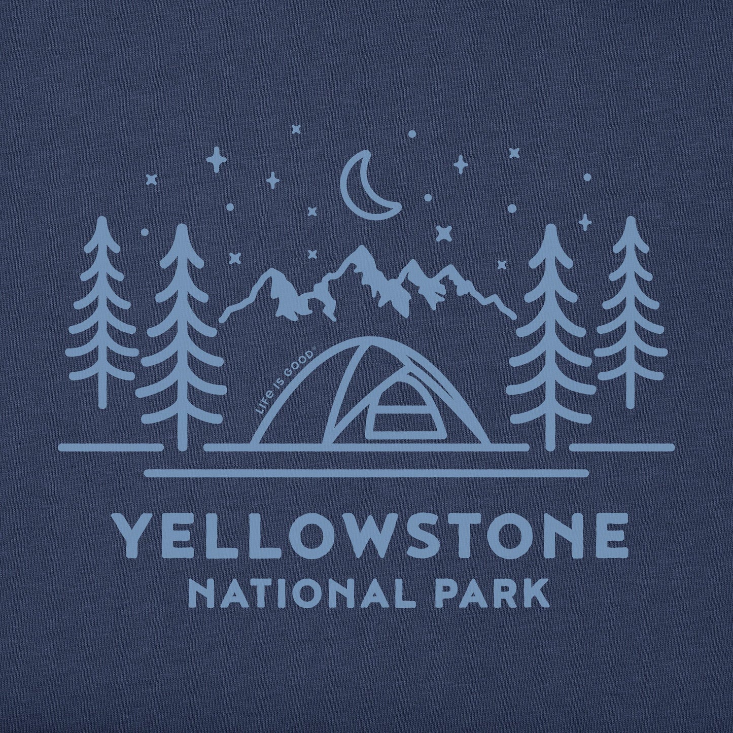 Men's Yellowstone Camping Scene Short Sleeve Crusher Tee