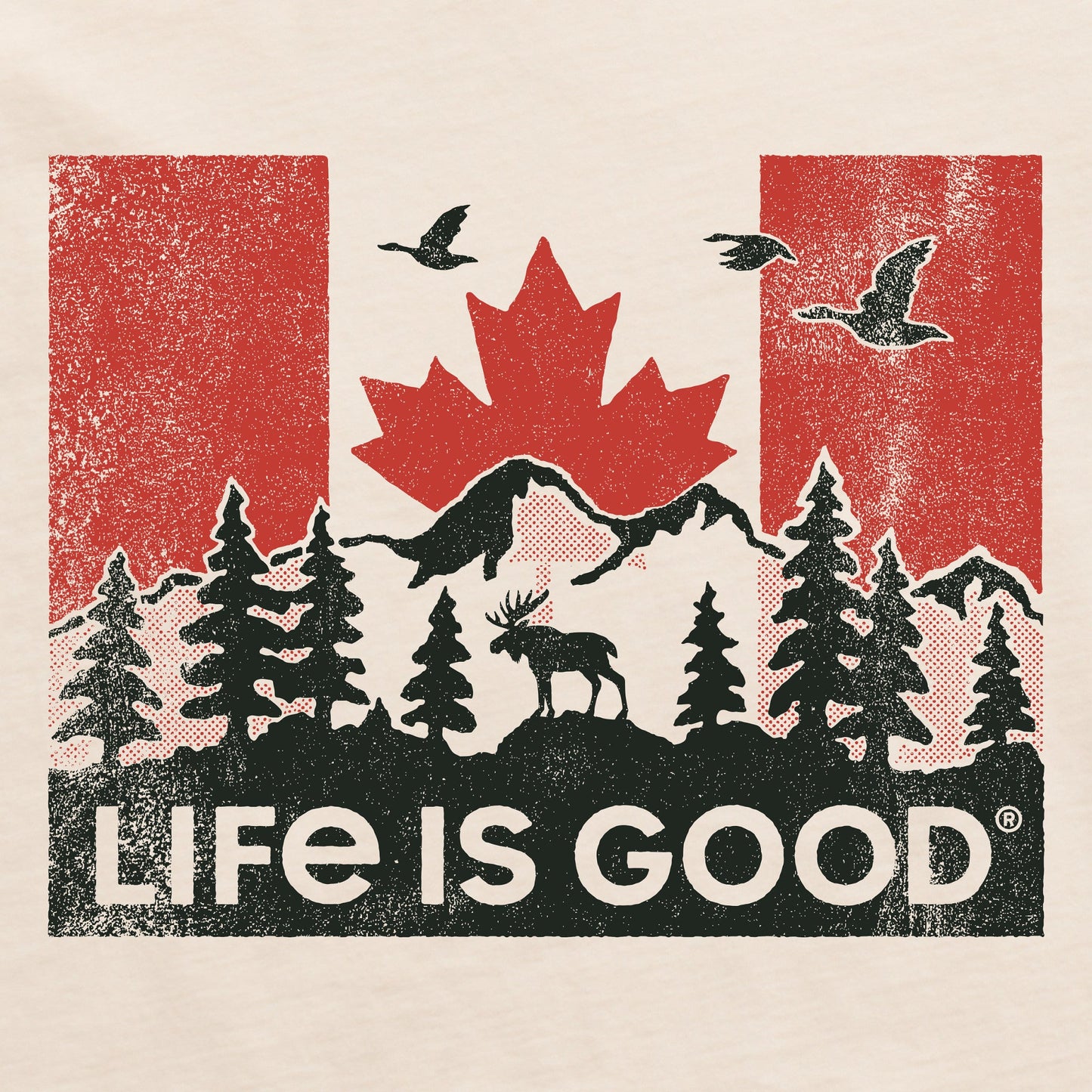 Men's Scenic Canadian Flag Short Sleeve Crusher Tee