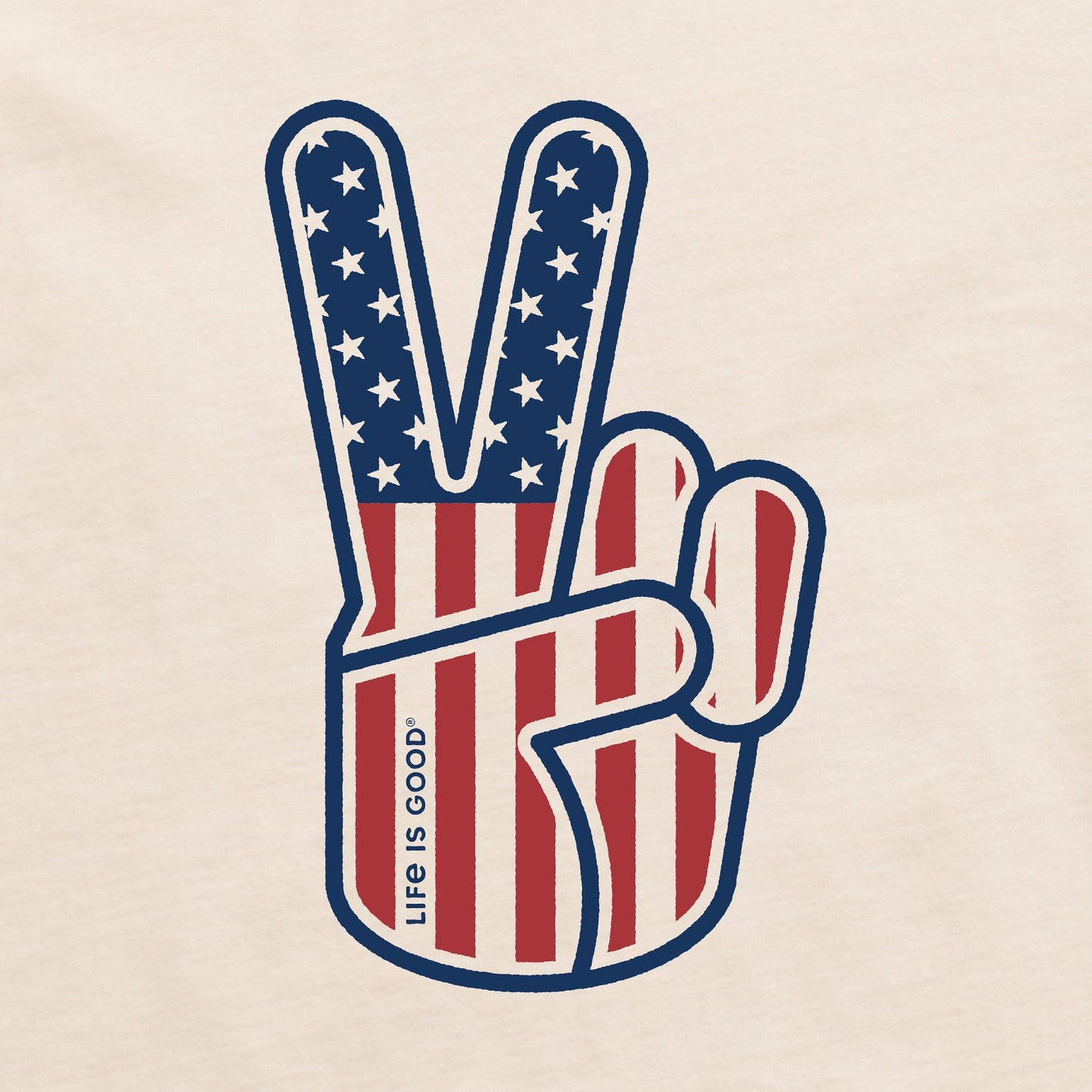 Women's USA Peace Sign Short Sleeve Crusher Tee