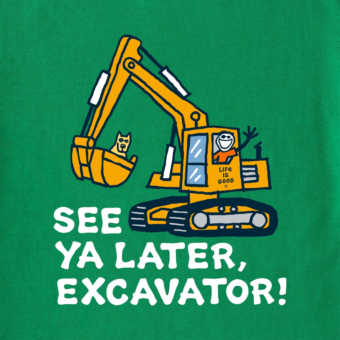 Kids Jake and Rocket Excavator Short Sleeve Crusher Tee