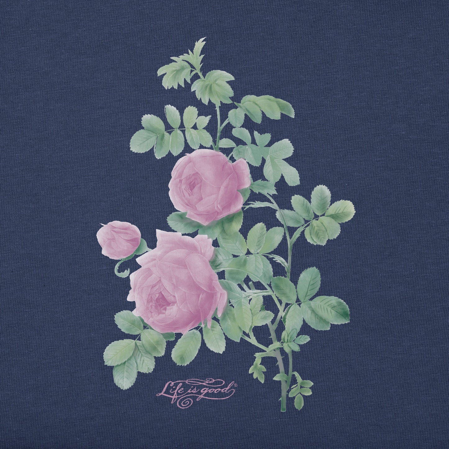 Women's Antique Rose Branch Short Sleeve Crusher Tee