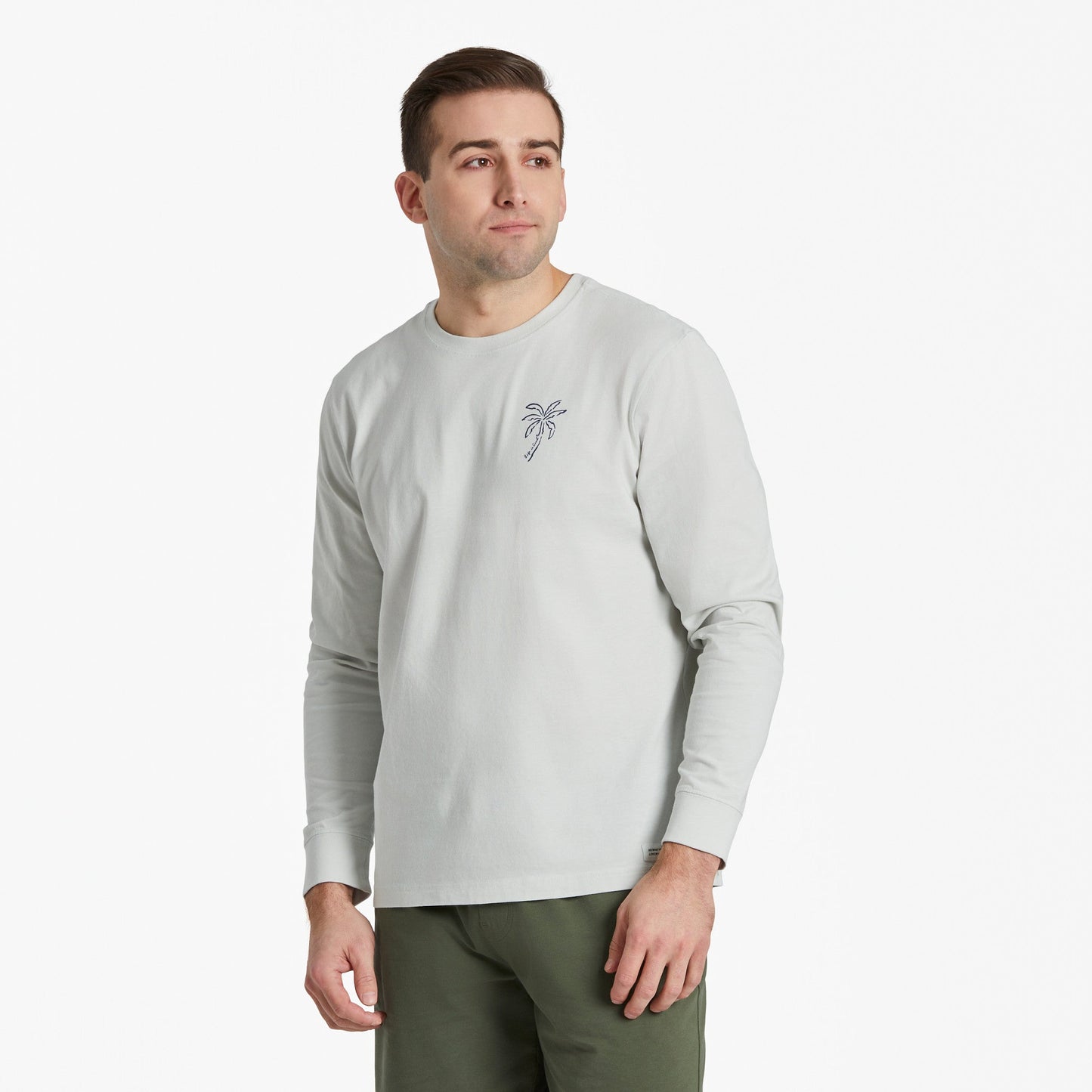 Men's Two Simple Palms Long Sleeve Crusher Tee