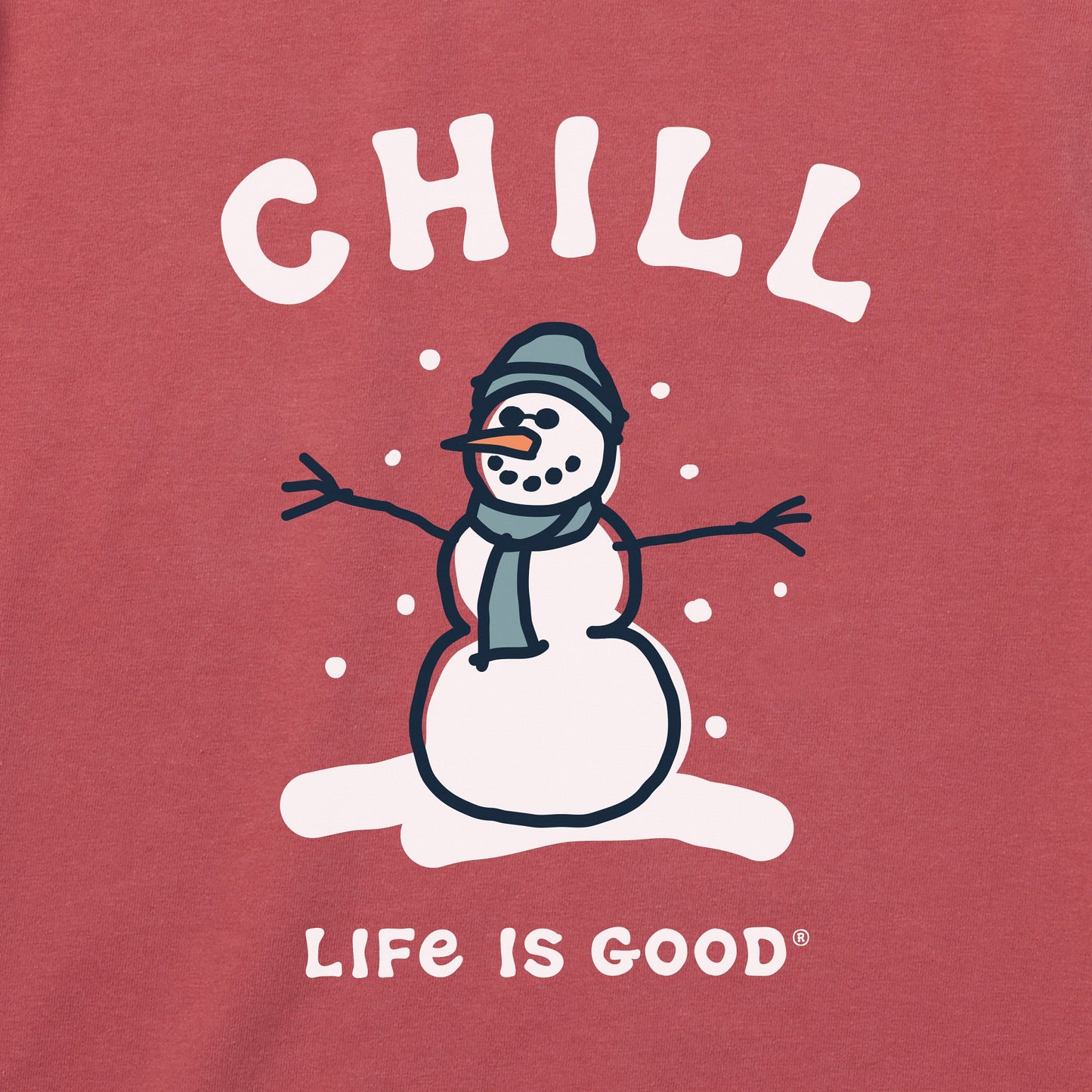 Toddler Chill Snowman Long Sleeve Crusher Tee
