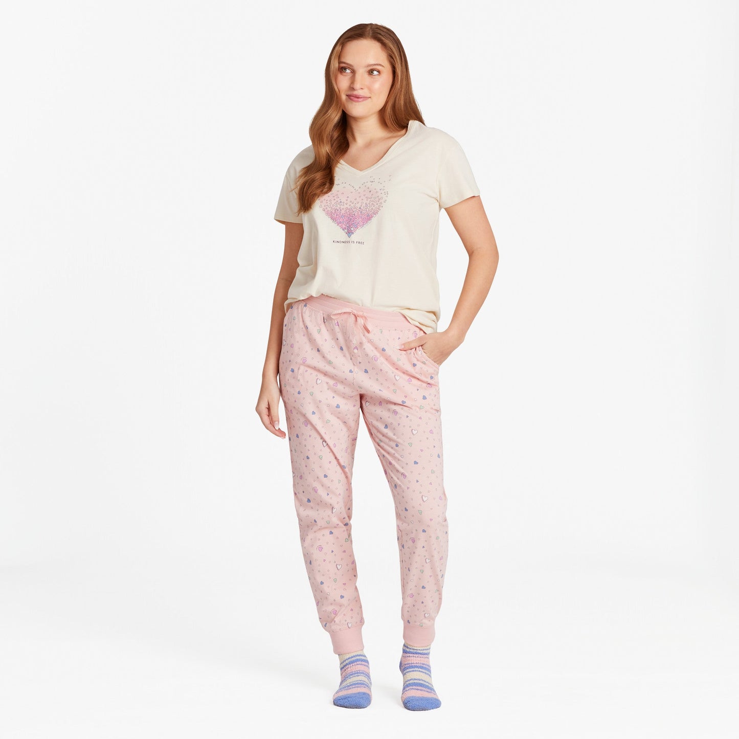 Women's Dragonfly Flowers Lightweight Sleep Tee