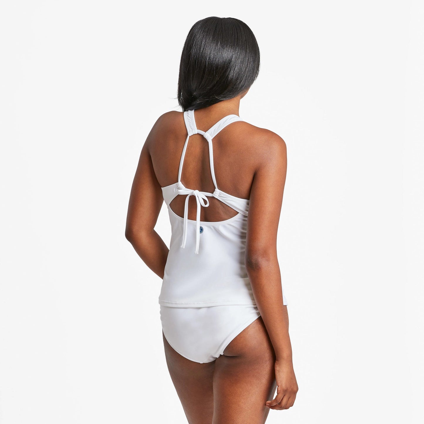 Women's LIG Colorblock Stack High Neck Tankini Swimsuit Top