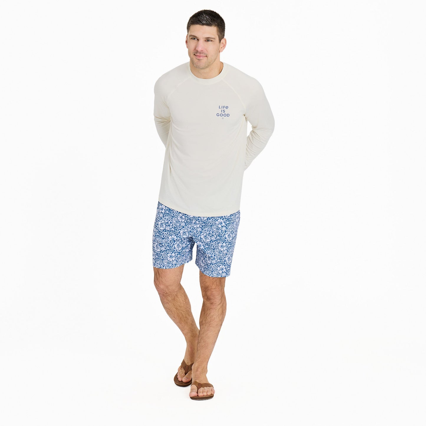 Men's Retro Palm Long Sleeve Rashguard