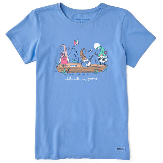 Women's Chillin' With My Gnomies Boat Short Sleeve Tee