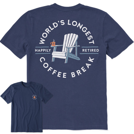 Men's Worlds Longest Coffee Break Short Sleeve Tee