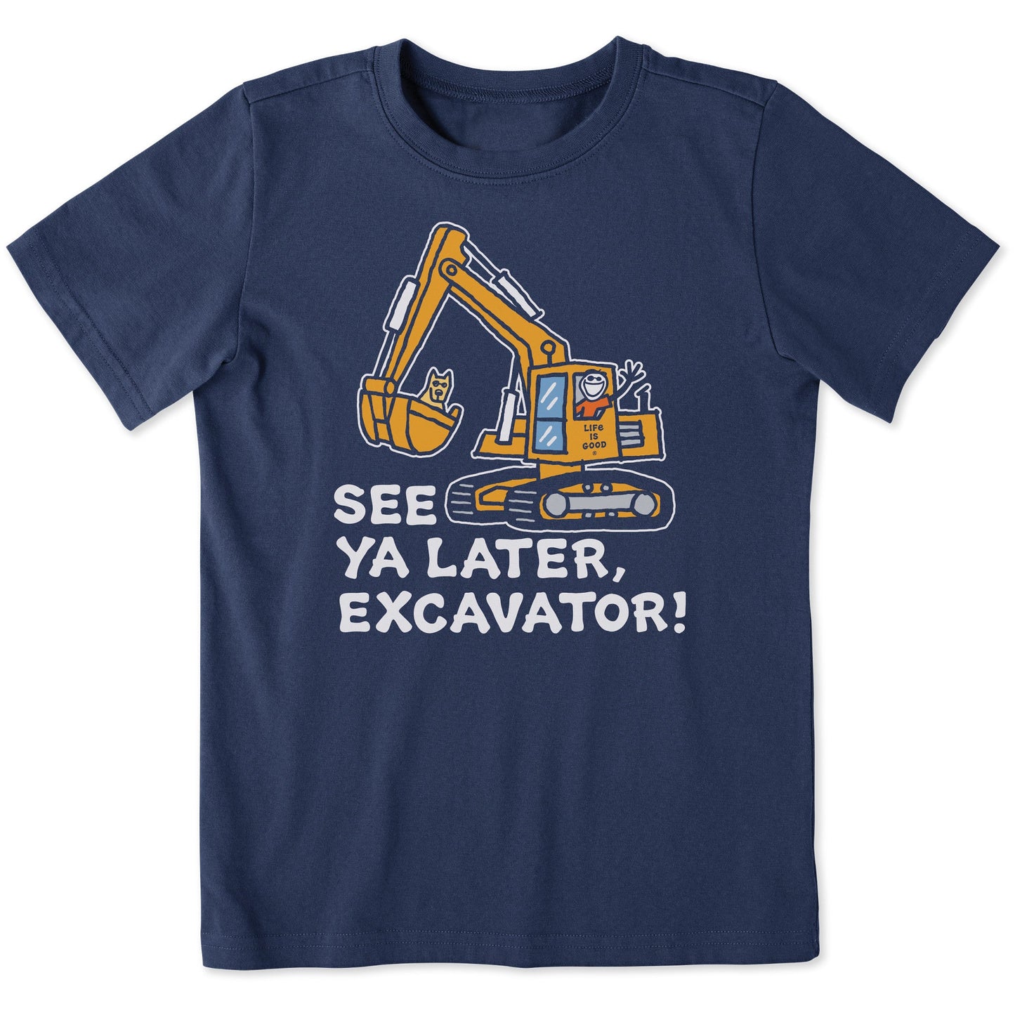 Kids Jake and Rocket Excavator Short Sleeve Crusher Tee