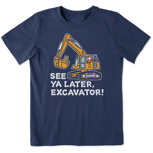 Kids Jake and Rocket Excavator Short Sleeve Crusher Tee