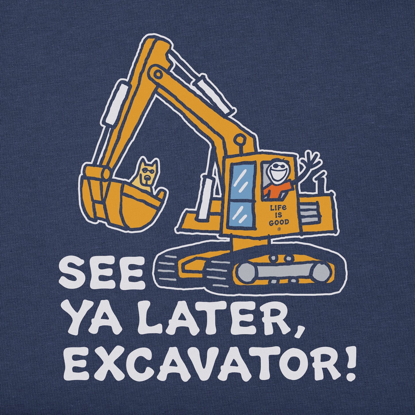 Kids Jake and Rocket Excavator Short Sleeve Crusher Tee