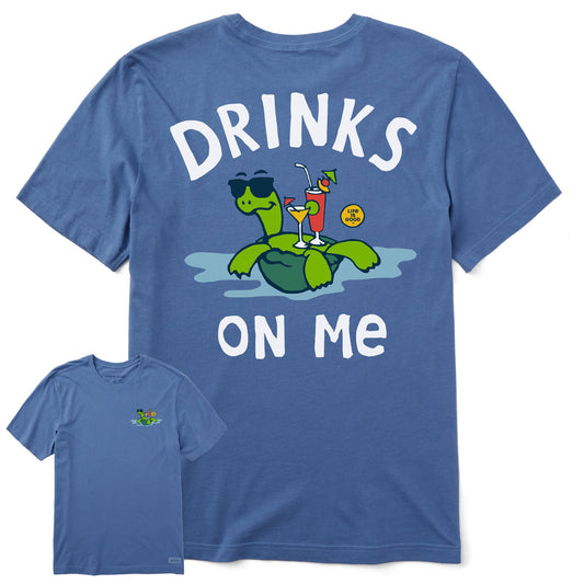 Men's Drinks On Me Turtle Short Sleeve Tee