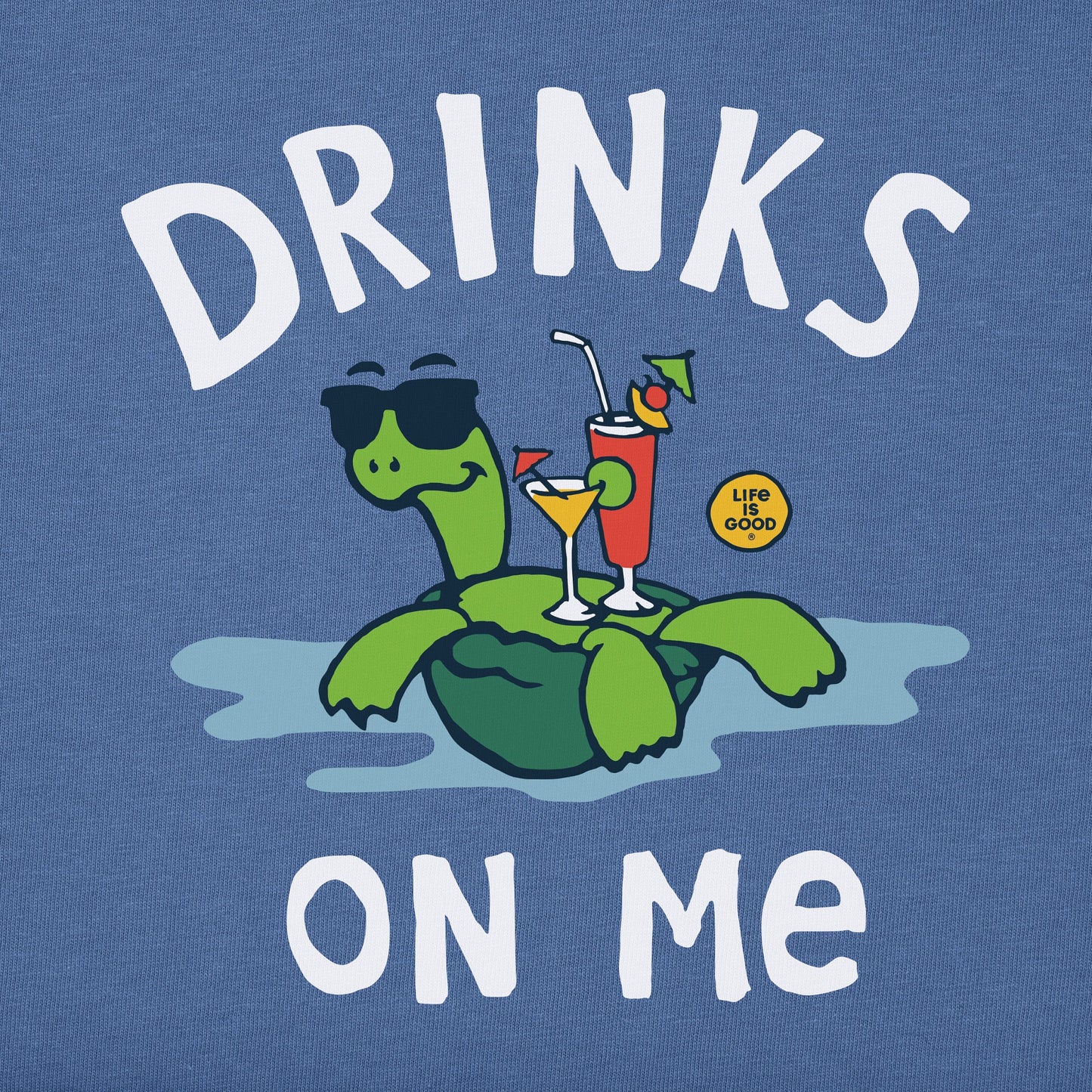 Men's Drinks On Me Turtle Short Sleeve Tee