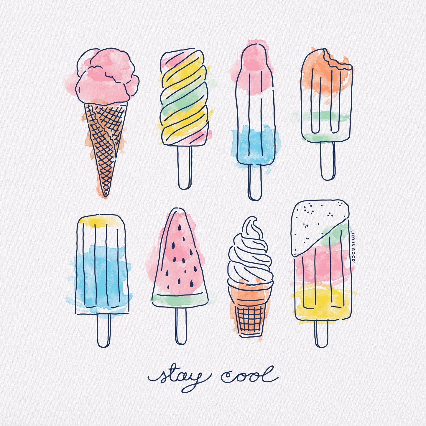 Kids Ice Cream & Popsicles Short Sleeve Crusher Tee