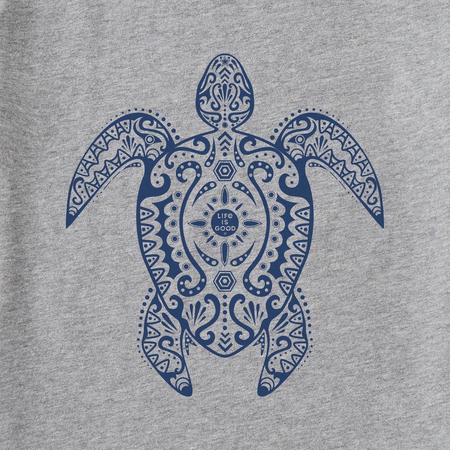 Men's Mandala Turtle Black and White Short Sleeve Crusher Tee