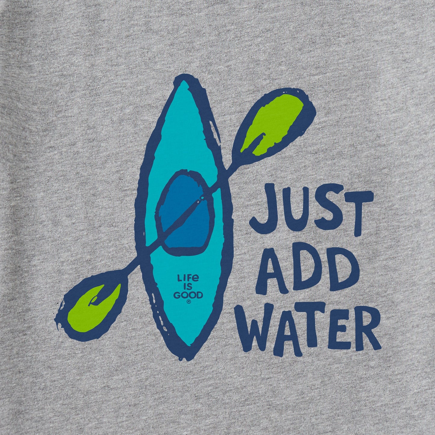 Men's Just Add Water Kayak Hand Drawn Short Sleeve Crusher Tee