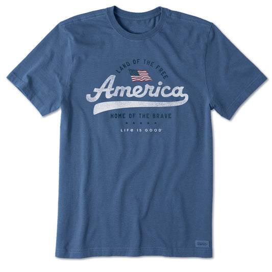 Men's Land of the Free Short Sleeve Crusher Tee
