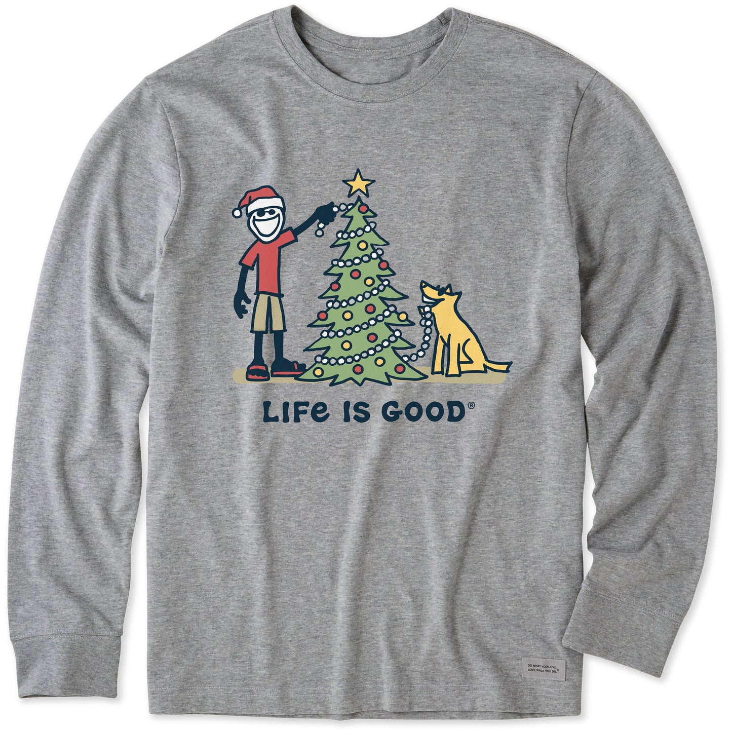 Men's Jake and Rocket Tree Trimming Long Sleeve Crusher Tee