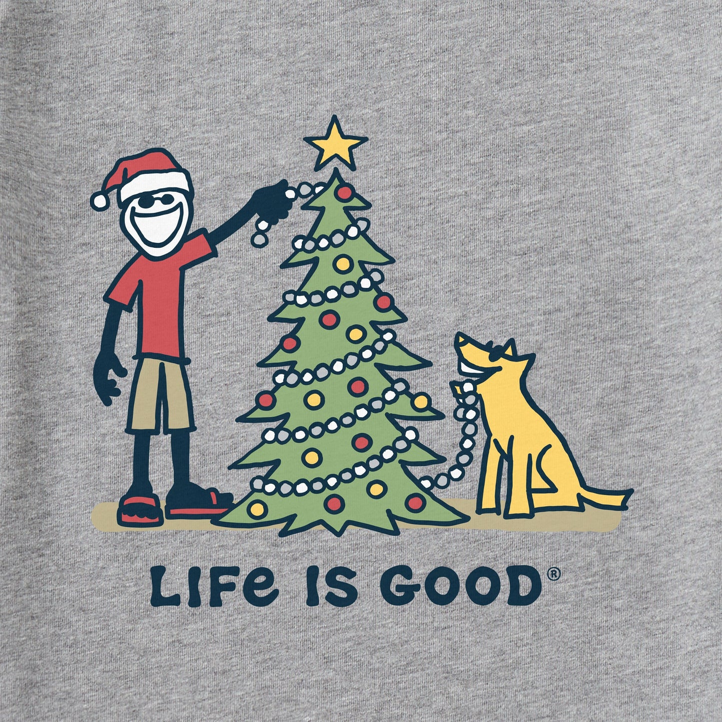 Men's Jake and Rocket Tree Trimming Long Sleeve Crusher Tee