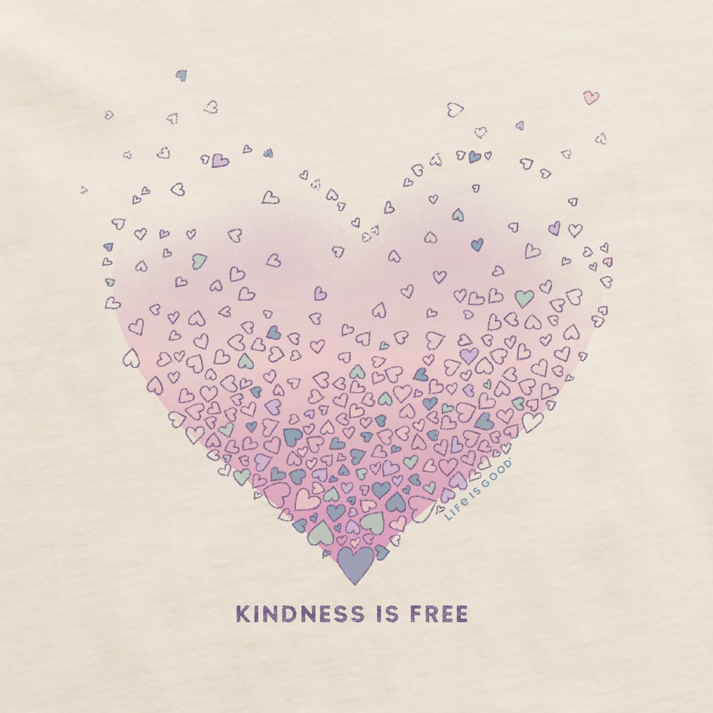 Women's Kindness is Free Evaporating Heart Snuggle Up Relaxed Sleep Vee