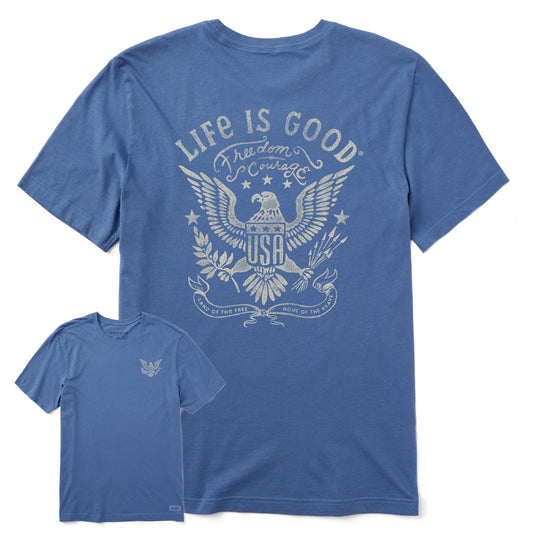 Men's Courageous Eagle Short Sleeve Crusher Tee